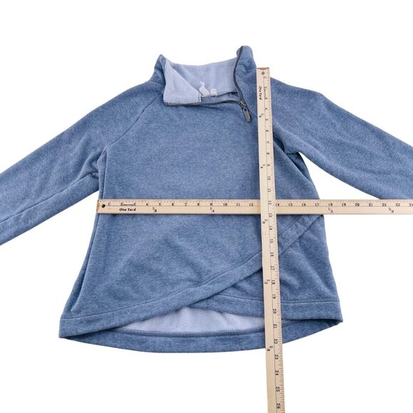 Cable & Gauge Blue Quarter-Zip Pullover Sweatshirt Size M - Picture 3 of 6
